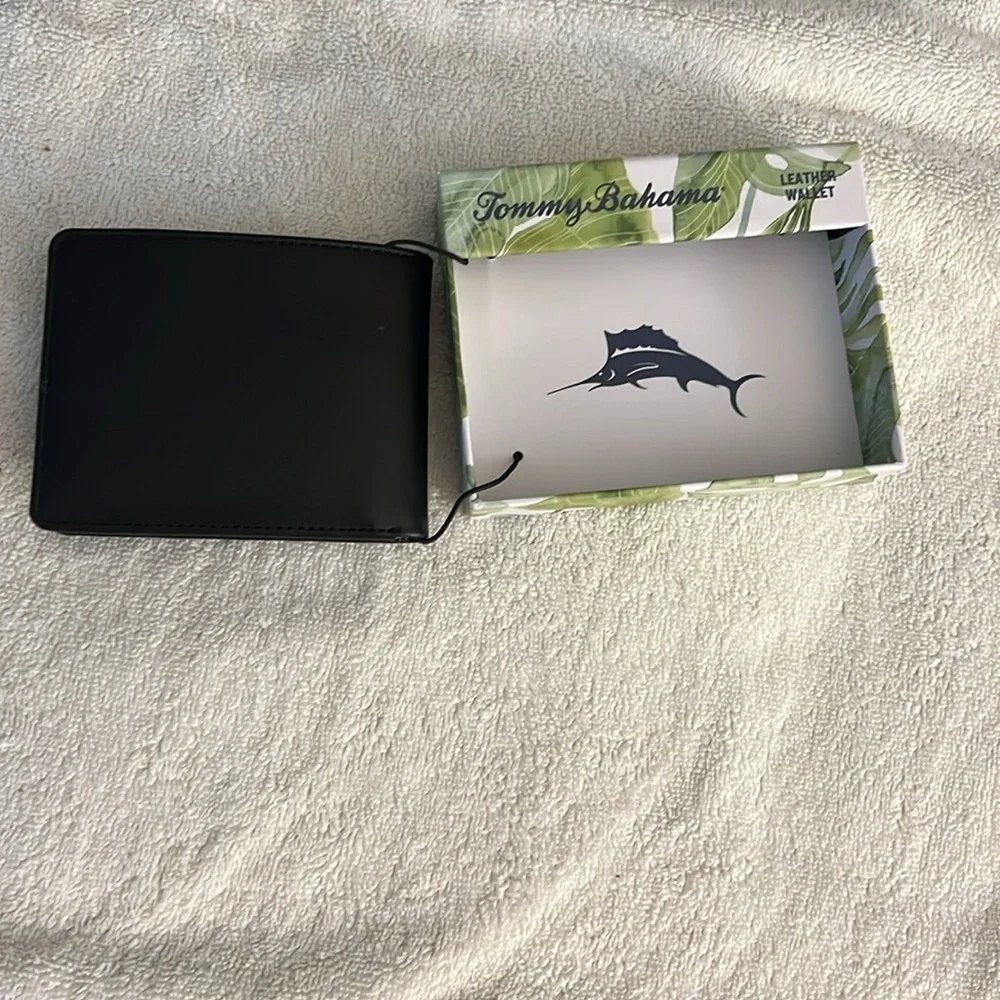 Tommy Bahama Black Leather Wallet
